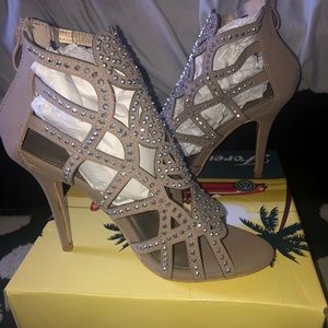 Rhinestone high heels